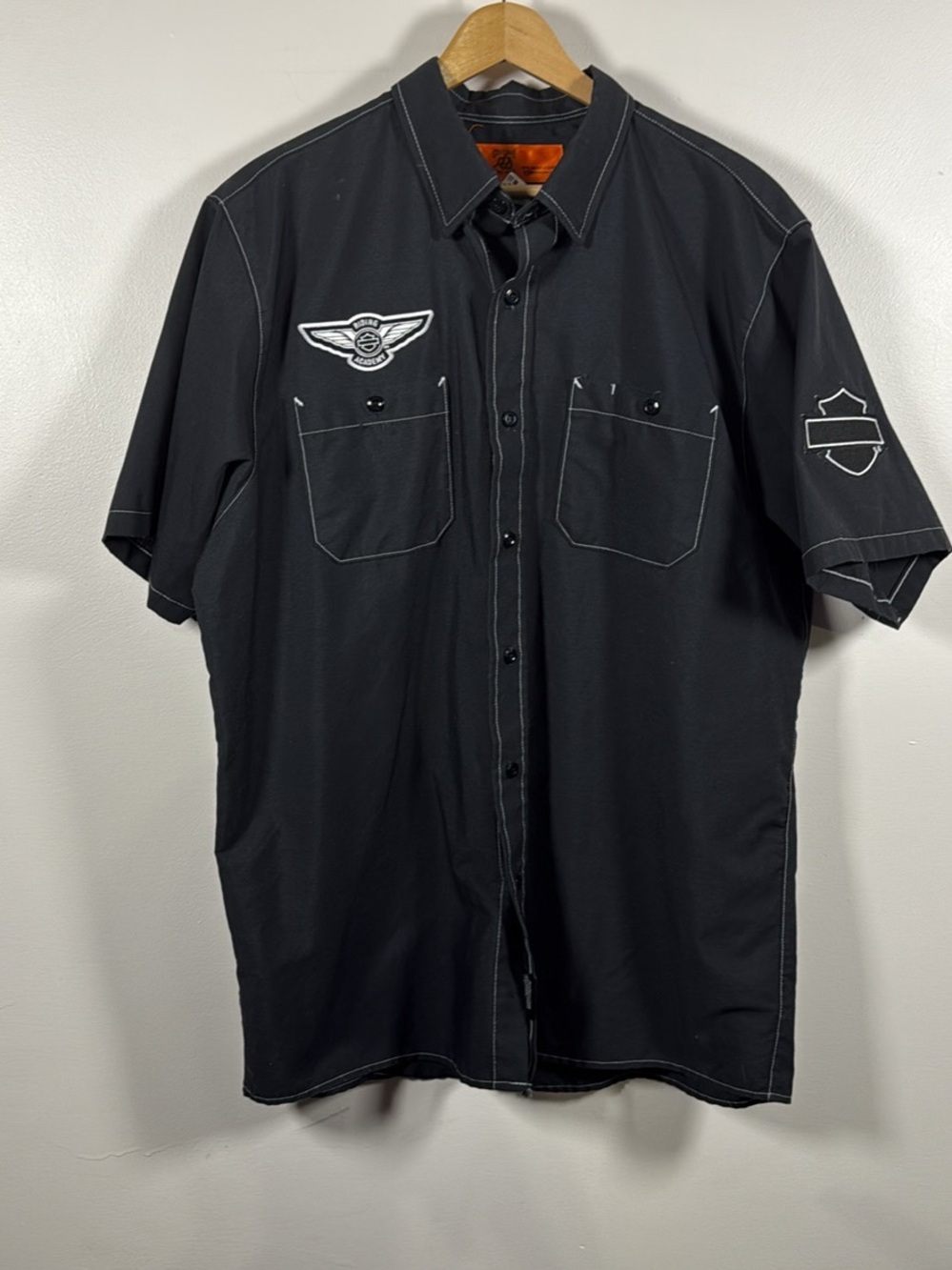 Genuine Harley Davidson Riding Academy Short-Sleeve Casual Button-Down Shirt